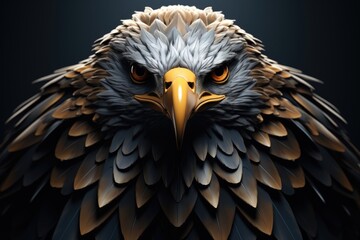 Powerful eagle in the corporate logo reflects determination and success., generative IA - obrazy, fototapety, plakaty