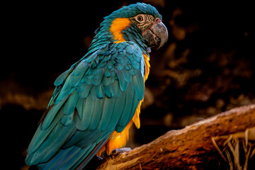 beautiful macaw parrot in the zoo.
