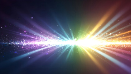 rainbow abstract background with rays