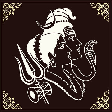 Lord Shiva with goddess Parvati