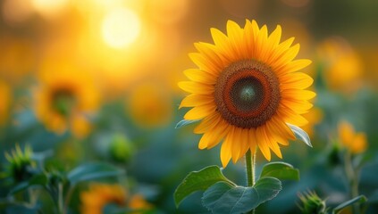 Obraz premium Sunflower field in summer