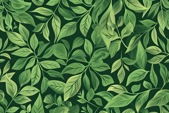 A green motif, floral background, floral pattern for fabric.