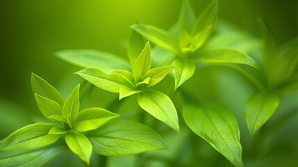a close up of a green plant with lots of leaves in the middle of the plant and a blurry background.
