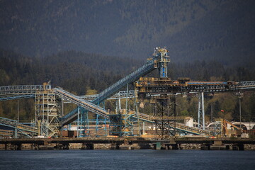 industrial areal with conveyor belts in Vancouver