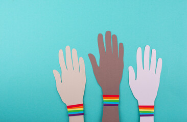 Pride month concept with LGBTQ flag