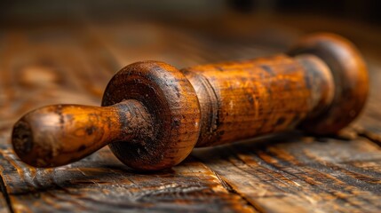 a close up of a wooden judge's hammer on top of a wooden table with a blurry background.