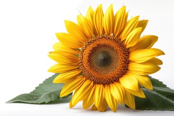 Obraz premium Sunflower on a White background