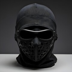 Head Mannequin in Sleek Black Beanie and Glasses