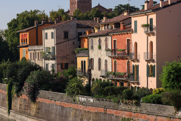 Fototapeta na wymiar oldtown houses of Verona
