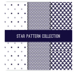 set of Three seamless patterns with stars