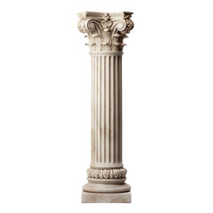 Fototapeta premium Doric column Isolated on transparent background