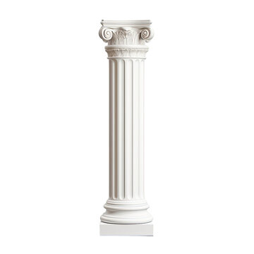 Doric column Isolated on transparent background