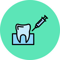 Anesthesia Line Filled Circle Icon