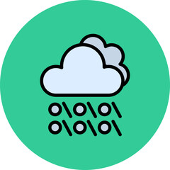 Hail Line Filled Circle Icon