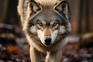  Alpha Wolf Leading Alcateia in Hunting with Authority., generative IA © JONATAS