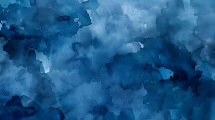 Enigmatic Watercolor Canvas: Abstract Dark Blue Grunge Texture Backdrop with a Striking Banner