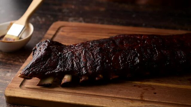 pork spare ribs with bbq sauce
