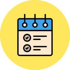 List Line Filled Circle Icon