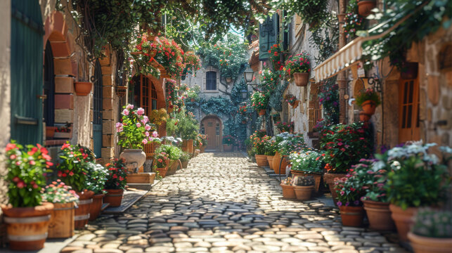 Fototapeta beautiful old town of Provence.