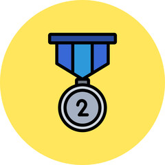 Medal Line Filled Circle Icon