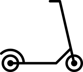 Electric scooter icon, electrical bike flat style eco friendly transport, vector illustration
