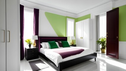 Interior of a modern bed room