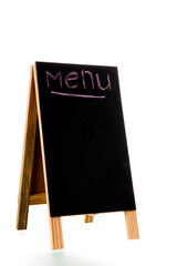 Double menu blackboard isolated - 750888261