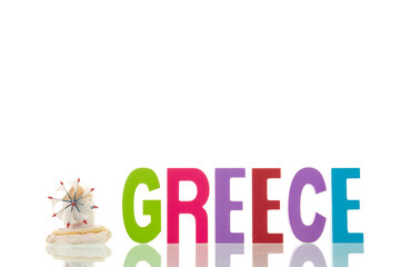 Greek souvenir and text - 750888271