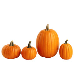 Obraz premium Pumpkin set isolated on transparent background