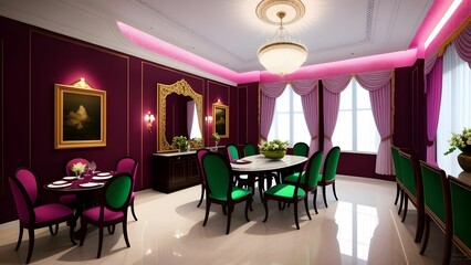 Interior of a royal dining room