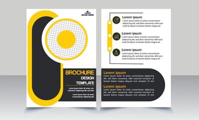 Business brochure design vector template. Cover modern layout, annual report, poster, flyer in A4 with colorful geometric shapes eps 10 file