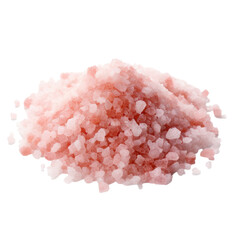 Pink salt isolated on transparent background