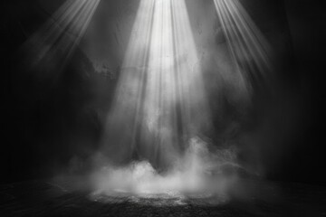 stage lights in a dark venue Generative AI