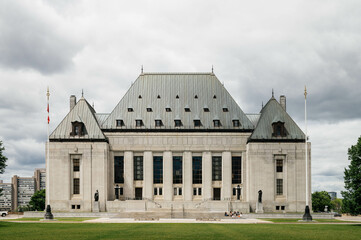 Supreme court in Ottawa Canada on an overcast summer day