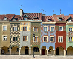Old Market Square (Stary Rynek) in the Polish city of Poznan - obrazy, fototapety, plakaty