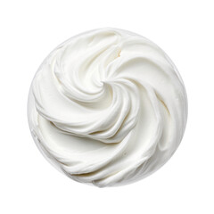 Whipped cream isolated on transparent background