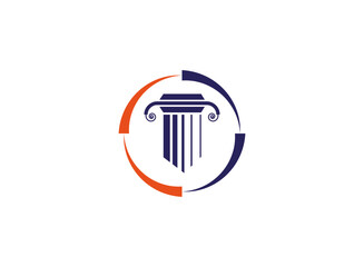 Law Firm logo and icon design template-vector
