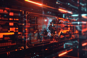 Futuristic Server Room Glow - Data Center Network Technology