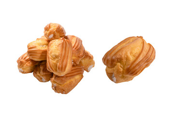 Sweet eclairs isolated on a white background.