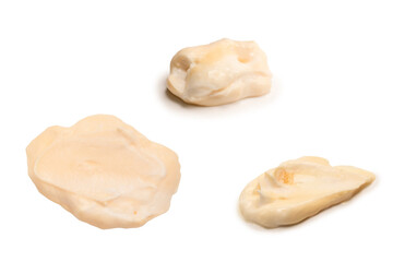 White sauce splashes isolated on white background.
