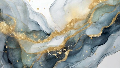 Fototapeta premium Background with fluid art painting in alcohol ink technique, for invitations, posters, flyer., wall decor.