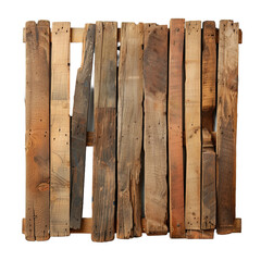 Repurposed Pallet Pieces isolated on white or transparent background