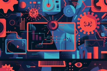 Vibrant Data Analysis and Technology Concept