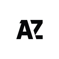 Az logo design vector image. Initial letter az logo design creative modern symbol icon monogram