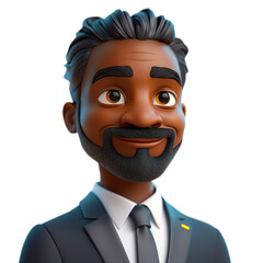 Businessman smiling chracter 3d