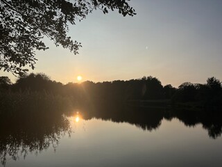 sunrise over lake