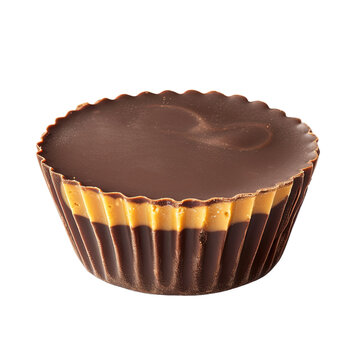Reese Peanut Butter Cup isolated on white or transparent background