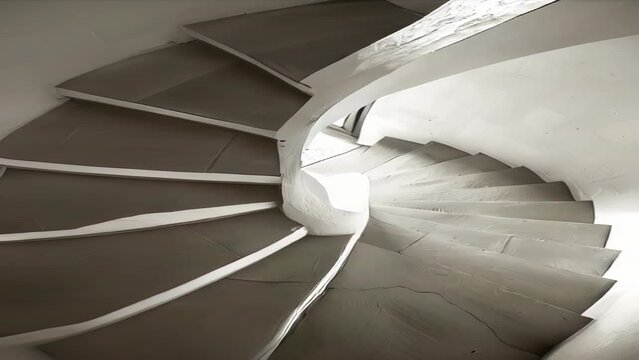 in london old spiral stair and light from the window like abstract background