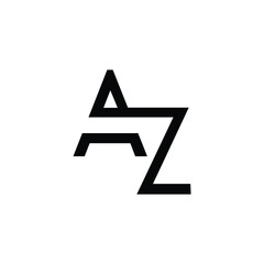 Az logo design vector image. Initial letter az logo design creative modern symbol icon monogram