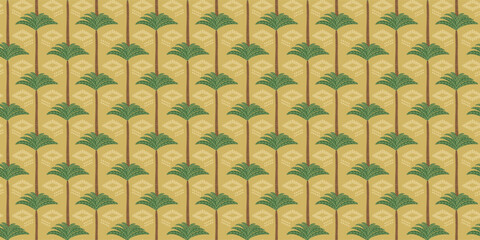 Ethnic tropical seamless pattern with palms. Modern abstract design for paper, cover, fabric, interior decor and other - 750906490